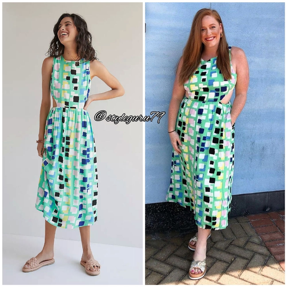 NWT, Anthropologie, CLC Abstract Midi Dress